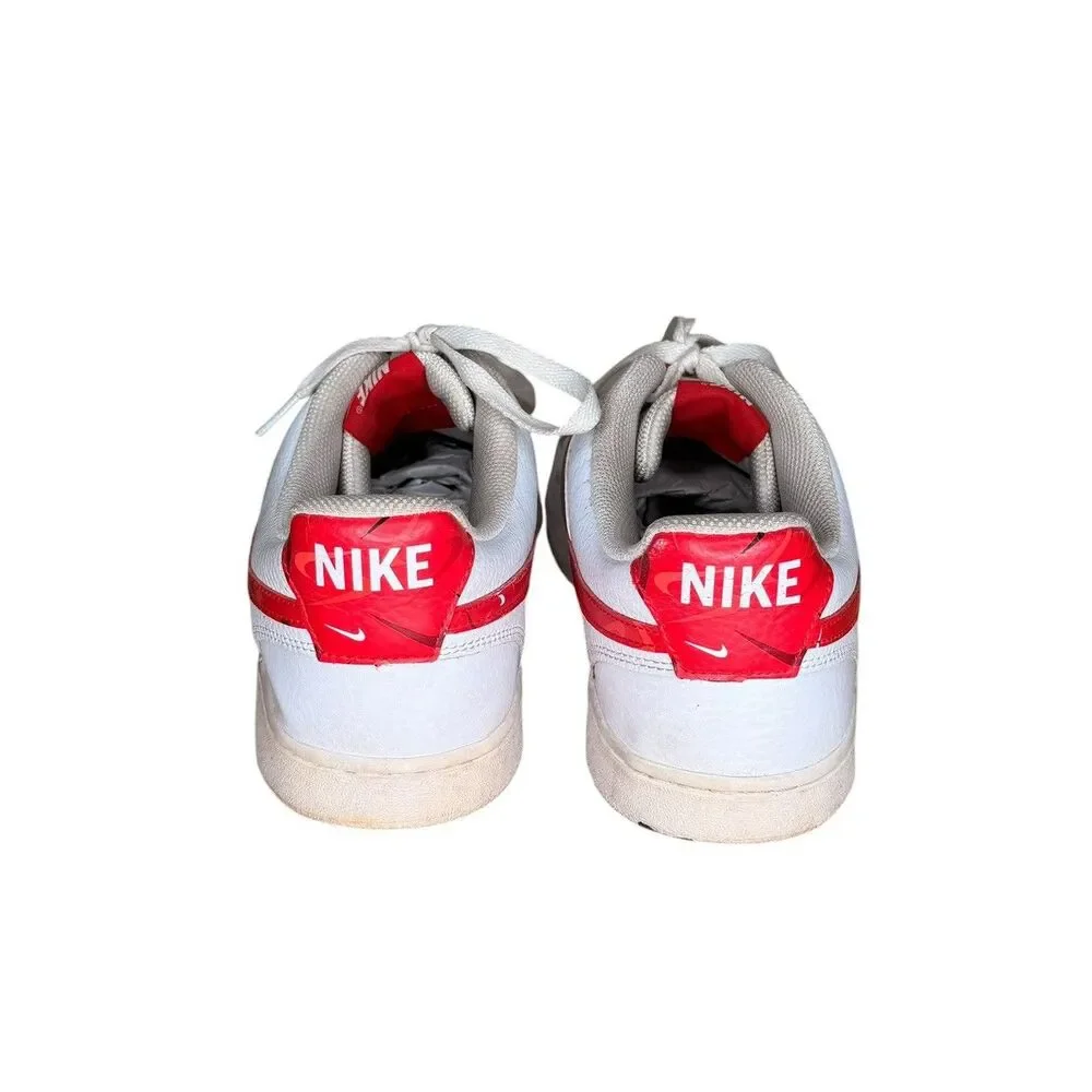 Nike Men’s Sneakers Size 14 Court Vision Low Swoosh Print White Red Camo